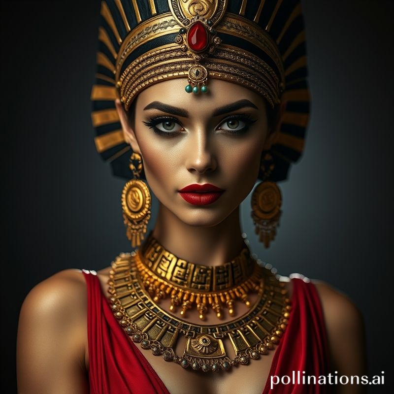 Truques da Cleópatra - Mulher poderosa e elegante representando os segredos ancestrais